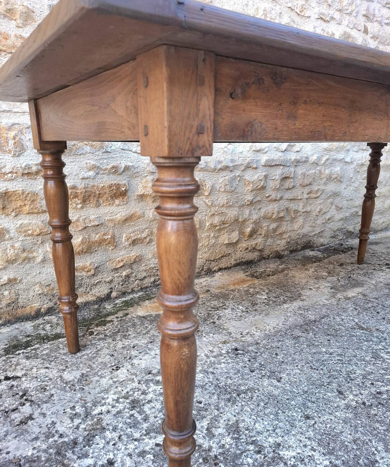 Oak farmhouse table 175 cm