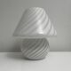Murano mushroom lamp Italy vintage spiral decor glossy white dlg ven