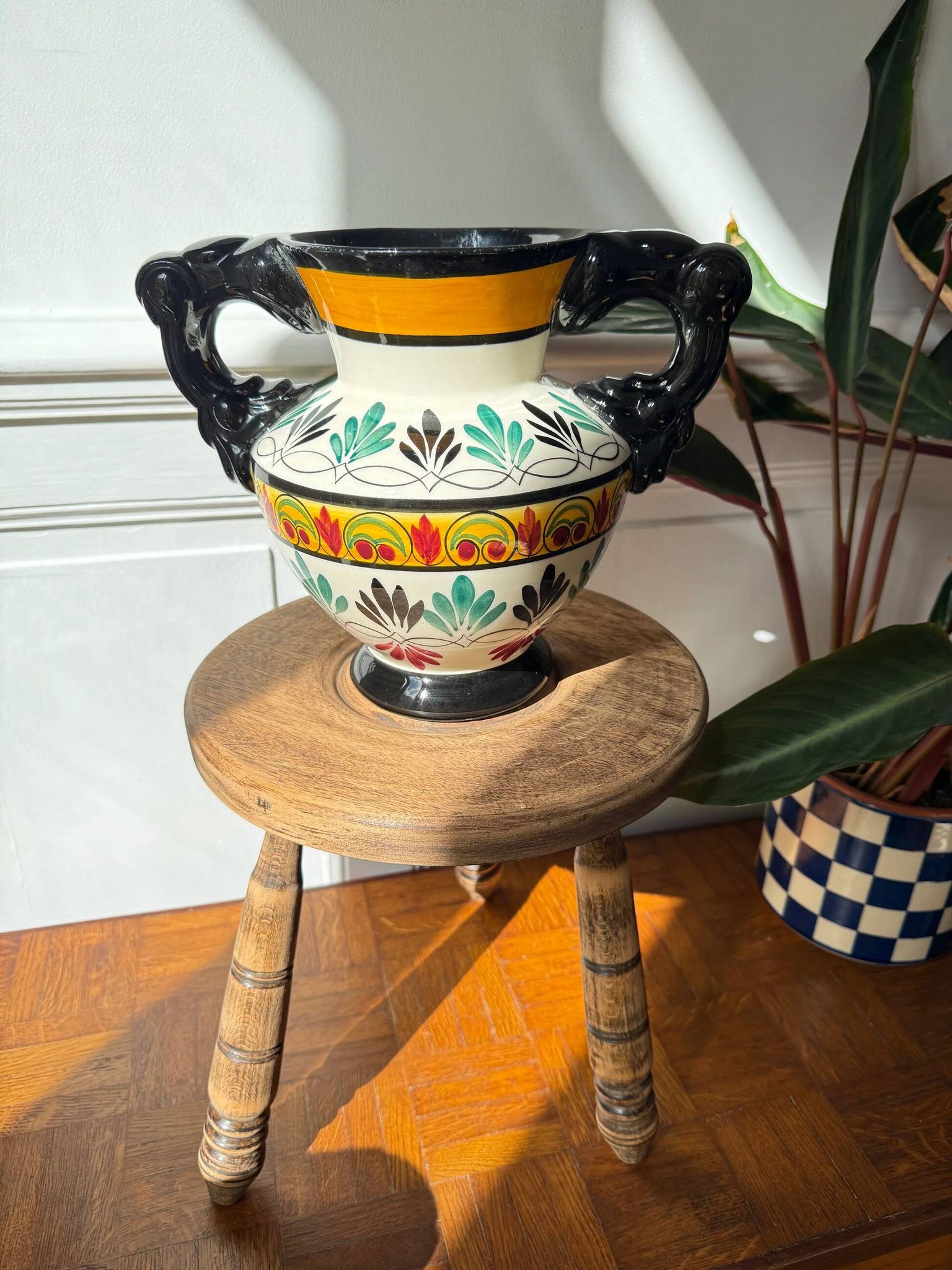 Vase Quimper en céramique – décor peint main
