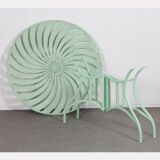 Table ronde de jardin en métal, 1990