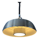 Mid-Century aluminium pendant with orange lacquer