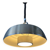 Mid-Century aluminium pendant with orange lacquer