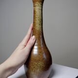 High soliflore turned stoneware vintage 90-2000 Christophe and Natalie Hurtault