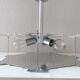 Glass chandelier by Doria Leuchten 1960s mid century lamp, vintage interior.