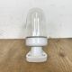 Vintage White Porcelain Wall Light with Clear Glass, 1960s