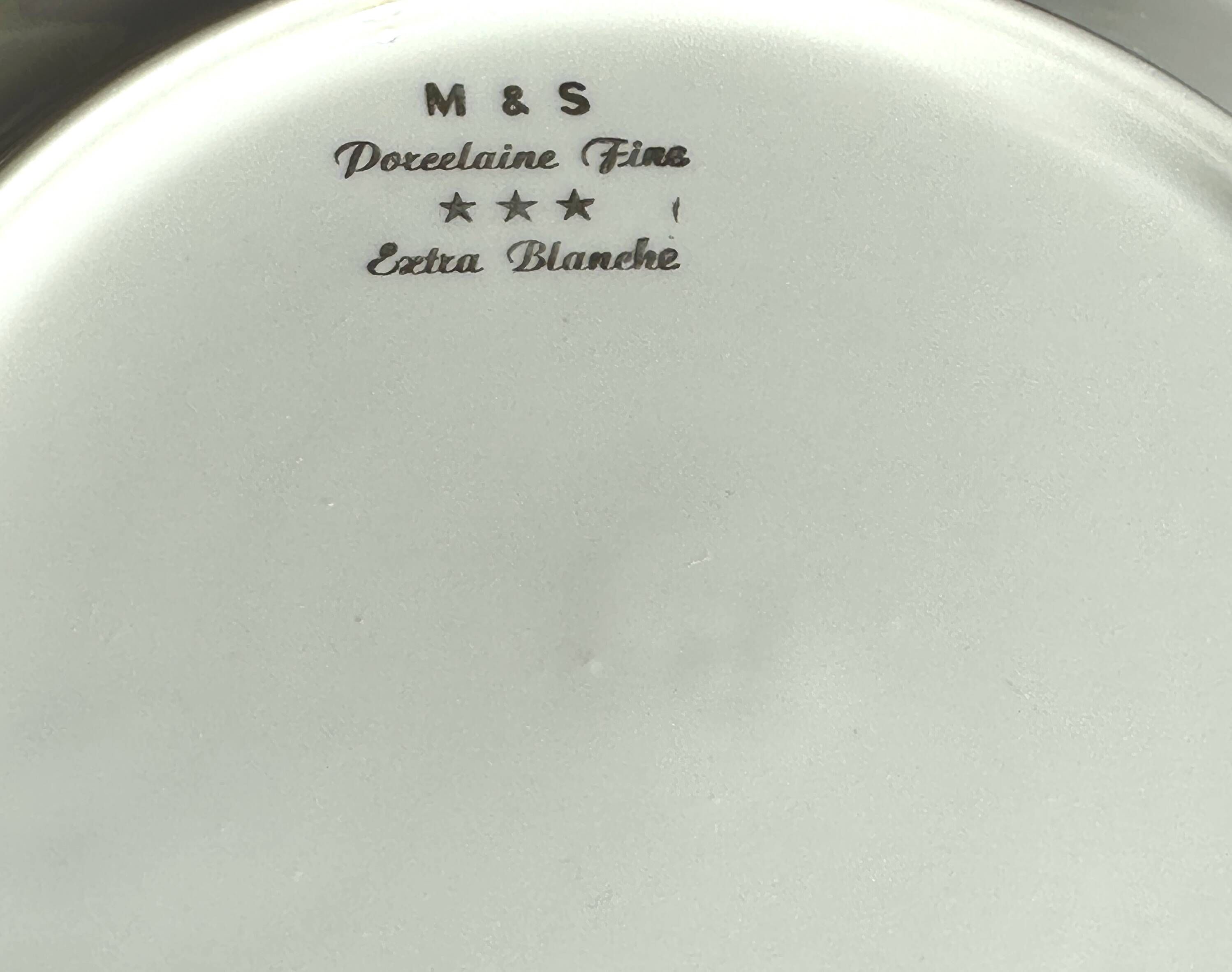 White and silver table service, Limoges porcelain, 56 pieces - in good condition.