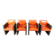 Vintage french armchairs in leather by Maison Vandamme, 1970s