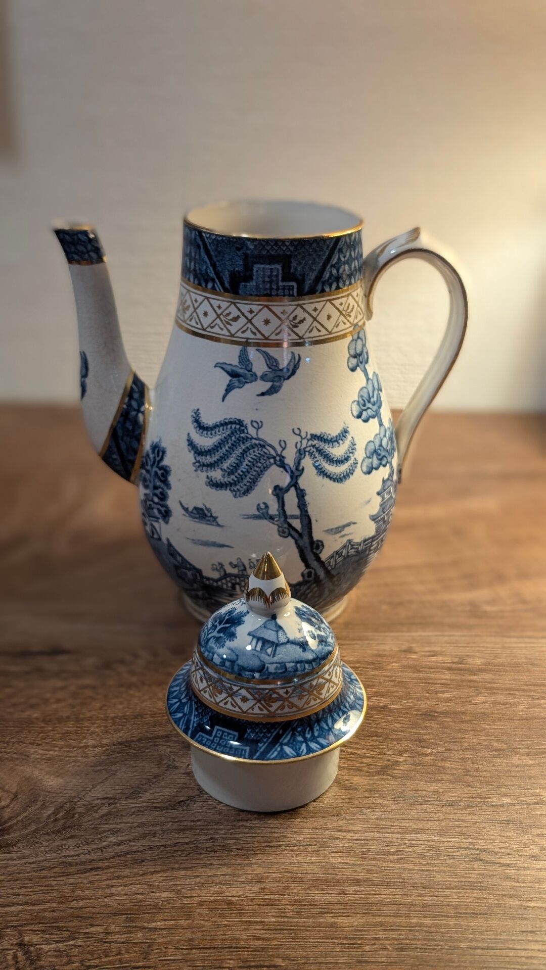 Antique fine English porcelain coffee pot