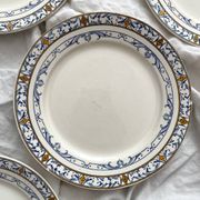 4 “Colbert” ironstone dessert plates from Creil and Montereau