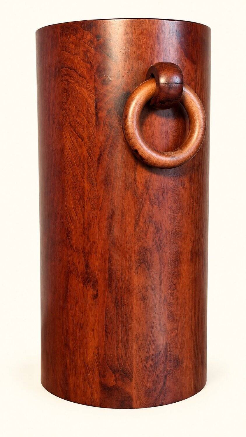 Brutalist/mid-century umbrella stand in walnut – Design 1950-70