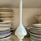 Vase, soliflore en opaline blanche