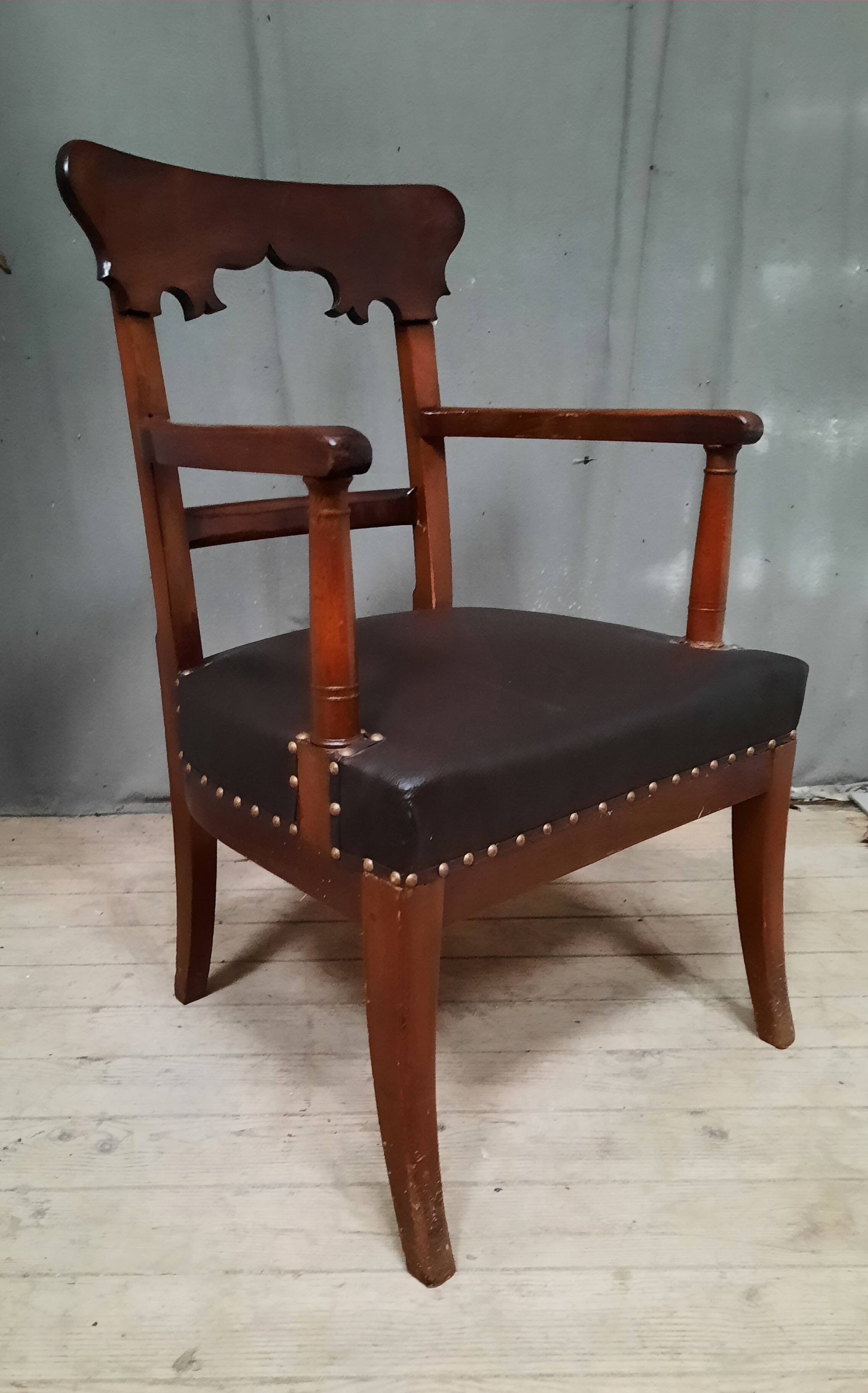 Fauteuil de bureau en acajou