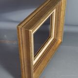 Frame wood stucco gilded gold leaf 30x26 foliage 16.4x11.9 cm