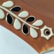 Large vintage two-tone brown and cream dish from the 50s and 60s