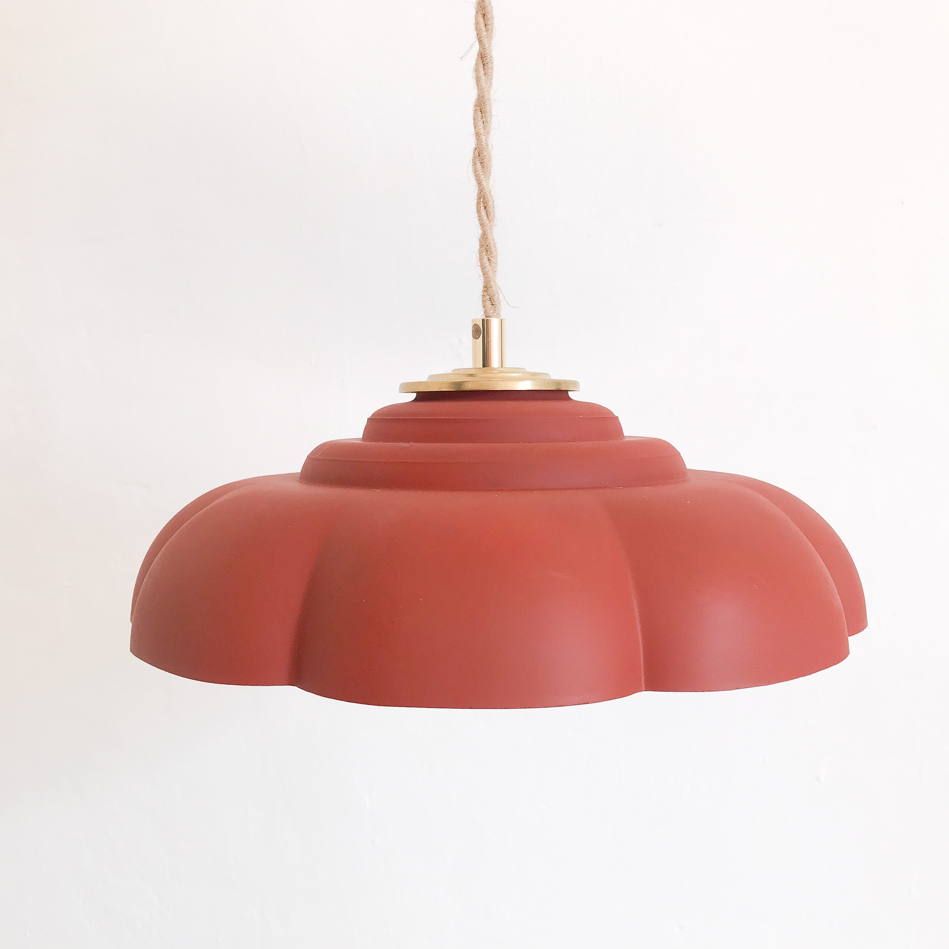 Suspension lampshade vintage terracotta
