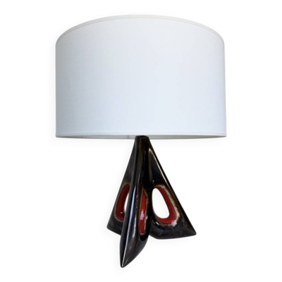 Lampe de table céramique années 50 forme libre