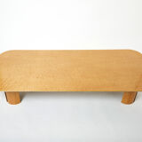 Very large coffee table maple brass Giovanni Offredi Saporiti 1980