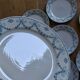 9 assiettes plates anciennes terre de fer signées Sarreguemines Juliana
