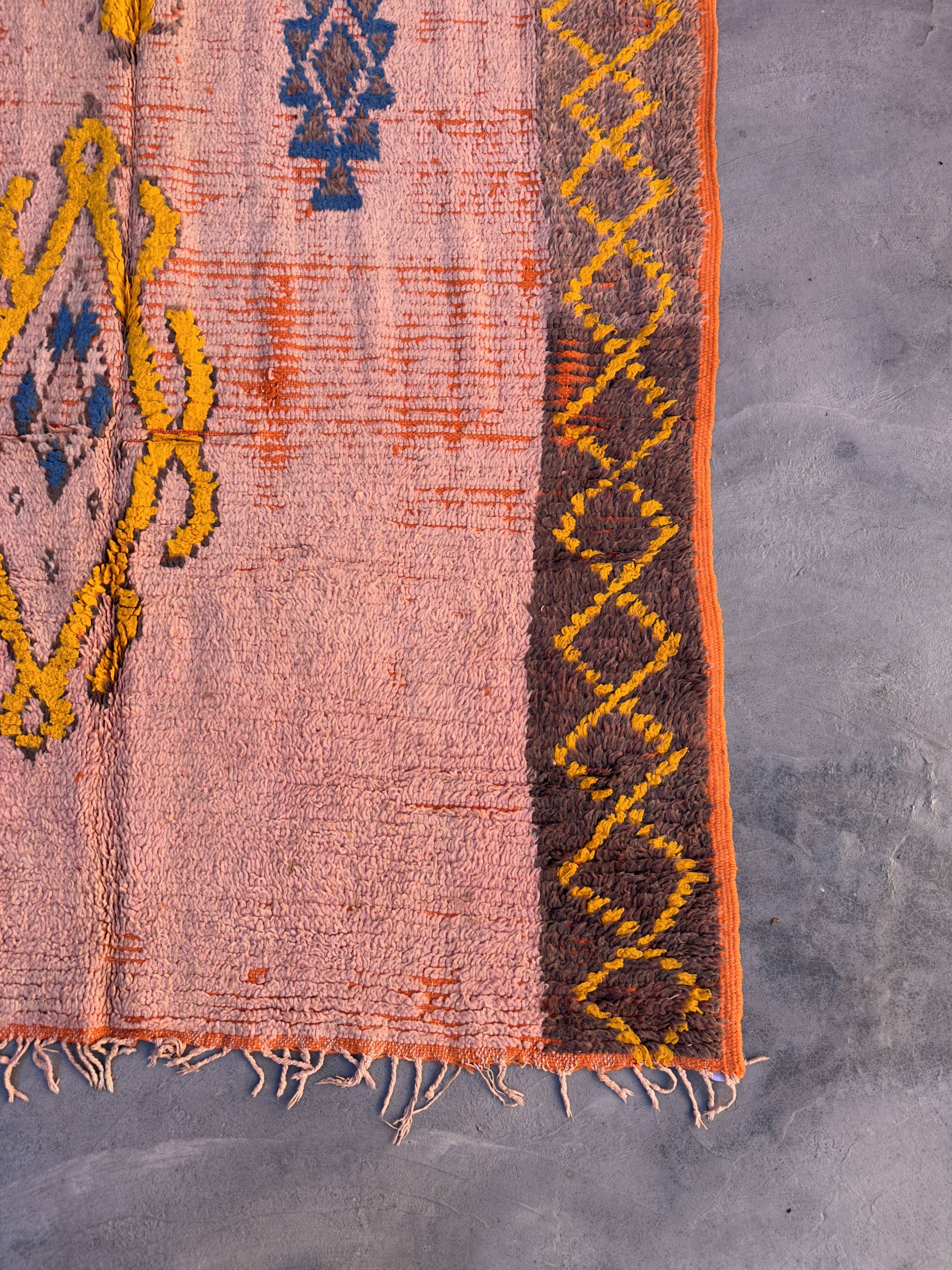 Tapis Marocain Boujad orange - 146 x 283 cm