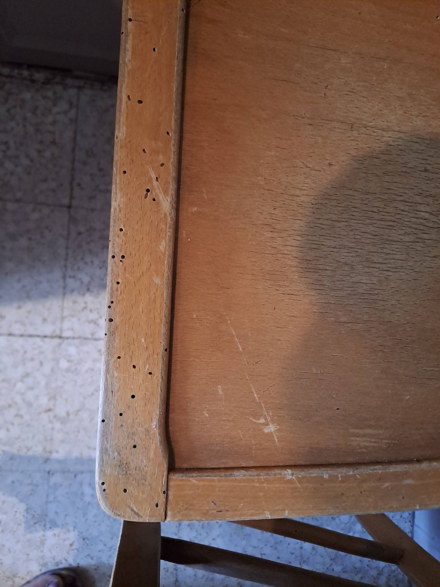 Set of 2 blond wood bistro chairs 1940