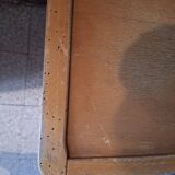 Set of 2 blond wood bistro chairs 1940