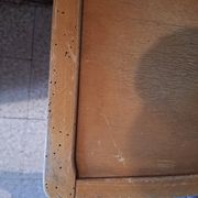 Set of 2 blond wood bistro chairs 1940