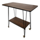 Vintage Side Table/Serving Cart on Wheels - 1950s/60s Style