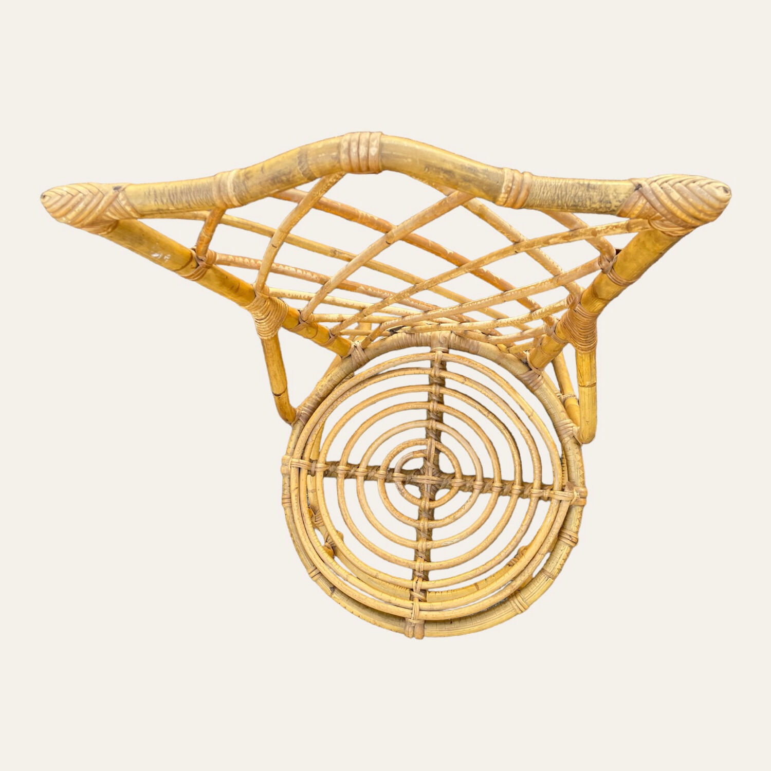 Série de 6 chaises en rotin Louis Sognot