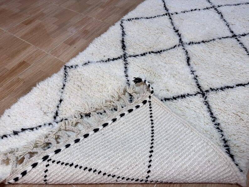 Tapis oued zem de couloir fait main taille 75 x 300 cm