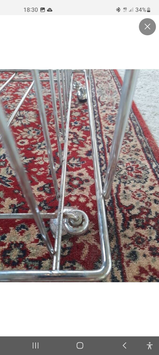 Vinyl serving trolley