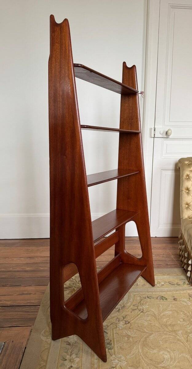 1950s Pierre Cruège Mahogany Bookcase - 20th Century