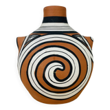 Terracotta vase in jar format