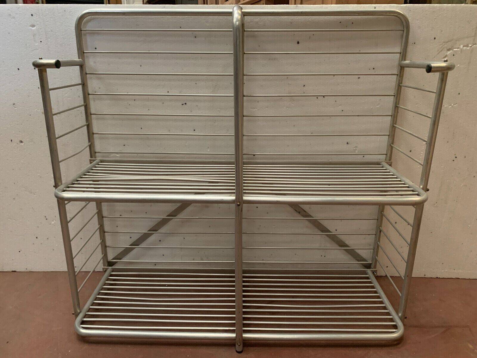 20th century curved aluminum bakery rack