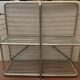20th century curved aluminum bakery rack