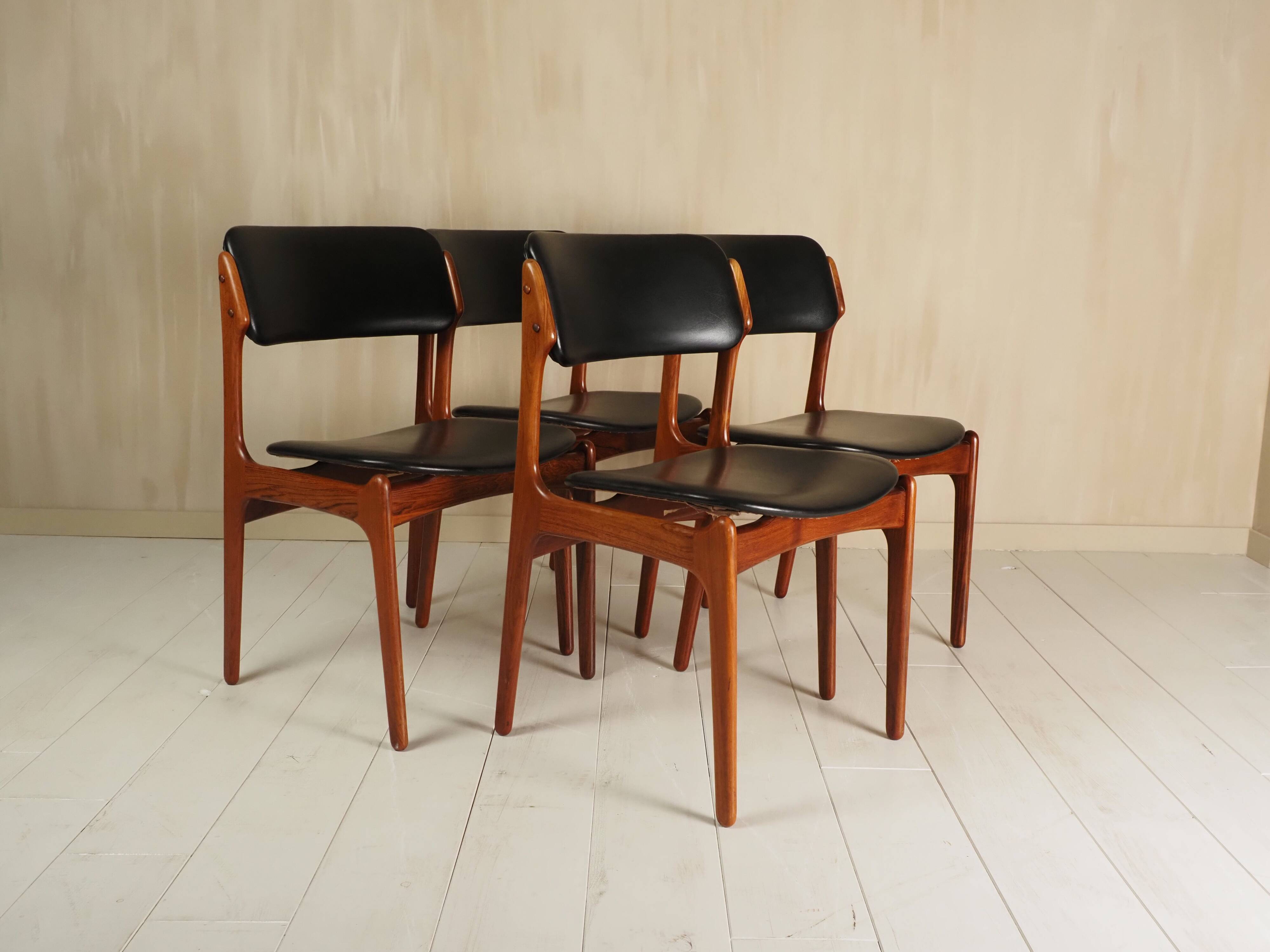 Model 49 dining chairs by Erik Buck for OD Møbler, 1960s