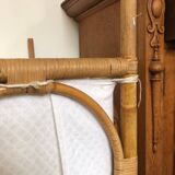 Vintage rattan baby bed