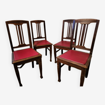 Lot 4 chairs year 60, art deco