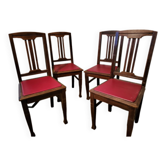 Lot 4 chairs year 60, art deco