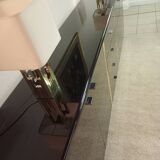 Black lacquered and brass design 70/80