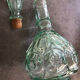 Bottle vial bottle vintage structured green glass molded cork cork