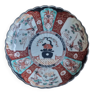 Plat en porcelaine japon, décor imari 19 eme