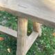 Solid oak farmhouse bench