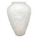 Large art deco glass vase with French floral decor H. 29.5 cm