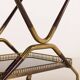 Italian mid century brass bar cart, serving trolley, 1960s