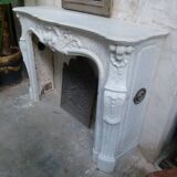 19th century Carrara marble fireplace