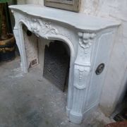 Cheminnée en marbre de Carrara XIXème