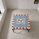 Handcrafted Moroccan coffee table in zellige – Hand-painted tiles