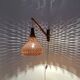 Danish Teak and Wicker Wall Lamp