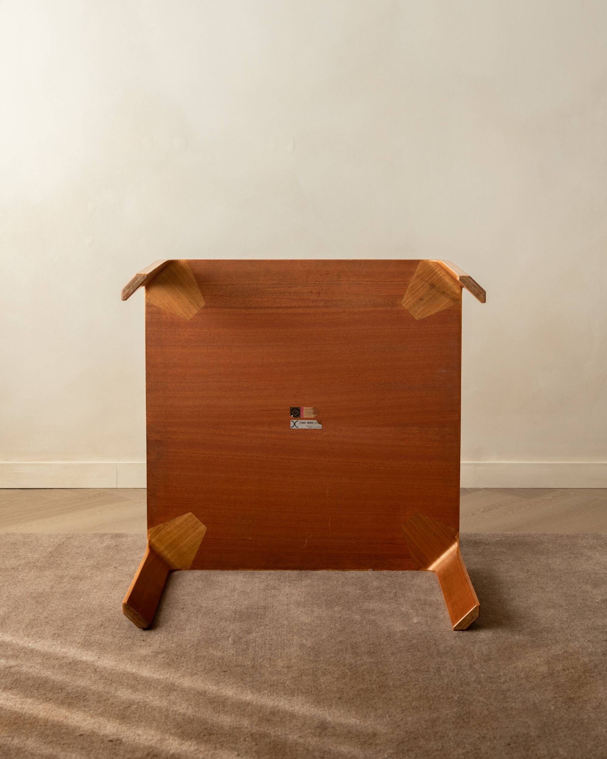 Curved Plywood Coffee Table T-2001 by Saburo Inui for Tendo Mokko, 1960s