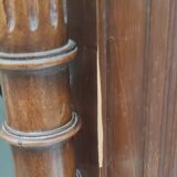 Old large carved wooden mirror